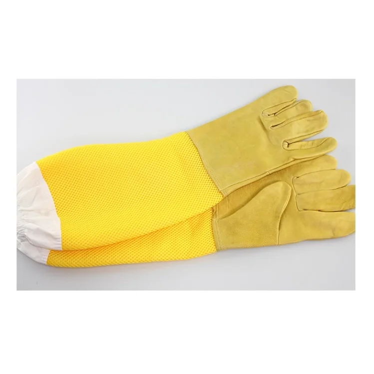 beekeeping tools  breathable bee leather gloves custom size beekeeper protection gloves bee keeping gloves
