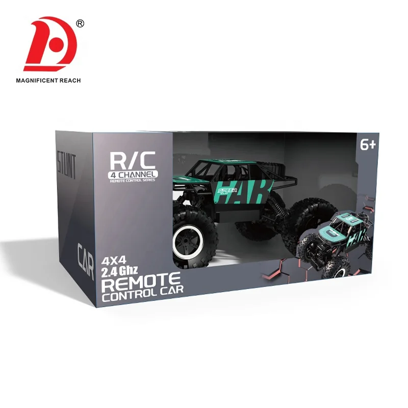 HUADA 2024 Four Wheel Drive 2.4GMhz Alloy Remote Control RC Climbing Car With Battery And USB Line