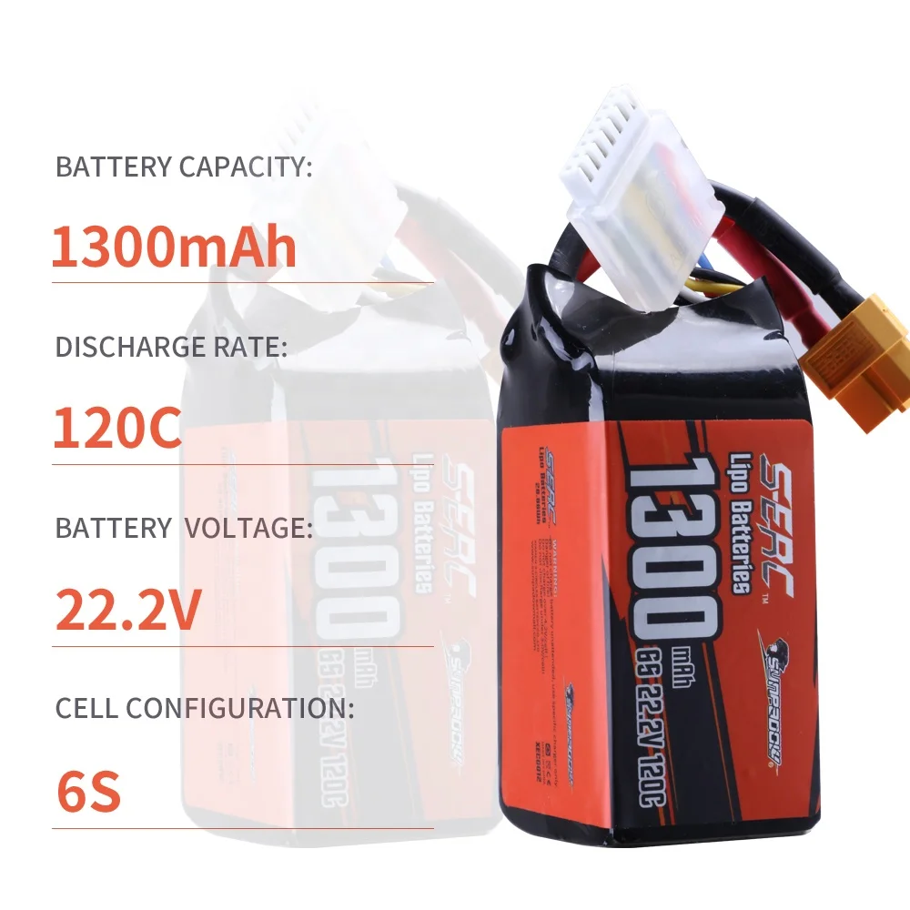 SUNPADOW 1300 мАч 6S Lipo аккумулятор для радиоуправляемого самолета Вертолет Дрон FPV Квадрокоптер с 22 1 В 120C штекером XT60 липосакции батареи