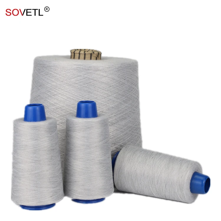 Stainless Steel Conductive Yarn Anti Static Custom Color ESD Staple Fiber Stainless Steel Conductive Yarn for Fabric Garment