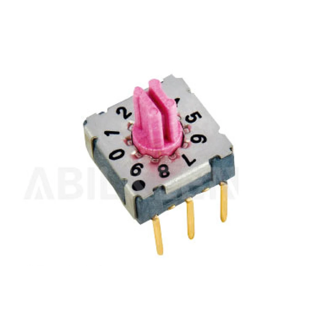 7.4x7.4mm plug-in type 6-pin 10-position rotary coding switch logic switch ip67 Rotary DIP switch