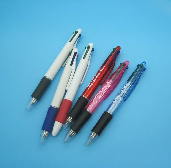 4 color pen with stylus custom good quality stylus multicolor 4 color ink  ball pen with stylus