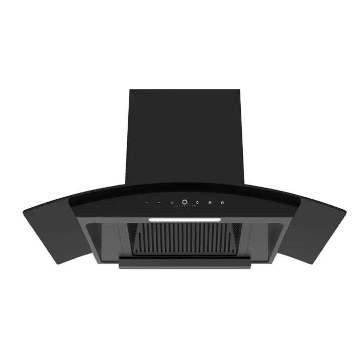 AUTO HEAT CLEAN CURVED COOKER HOOD WITH COPPER CLADED 130W BLDC MOTOR