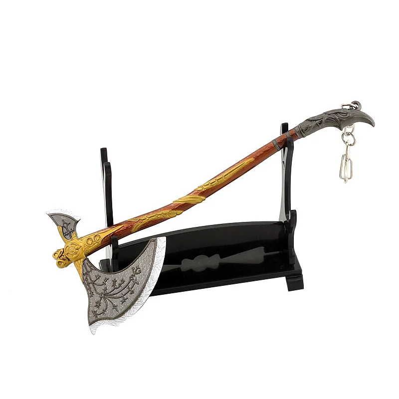 Zinc Alloy All Metal Small Toy Sword God of War Kratos Leviathan Axe 17cm 65g