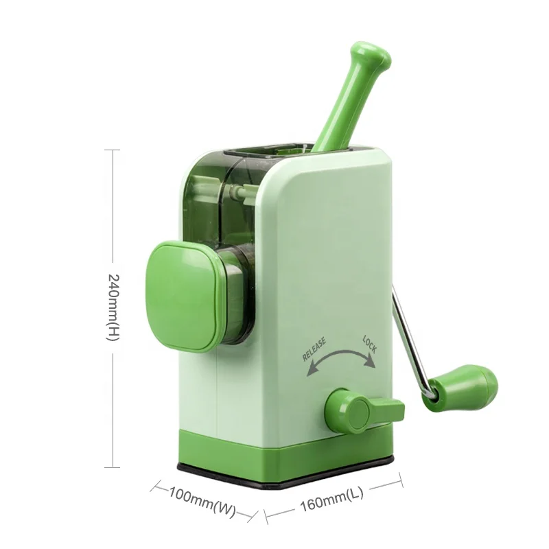 Kitchen manual hand operated small multifunctional plastic meat grinder