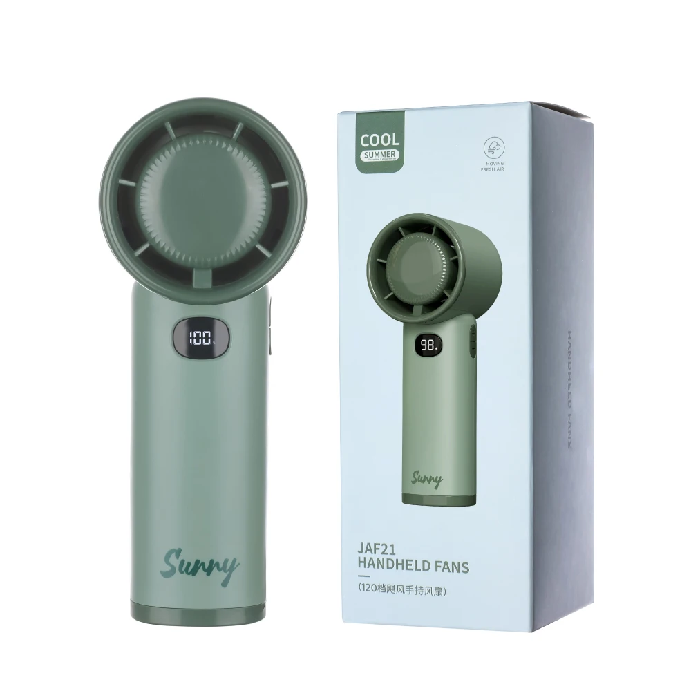 4000mAh Battery Rechargeable Portable Handheld Fan 120 Speeds Adjustable Turbo Mini Fan Personal Fan Digital Display,Gifts