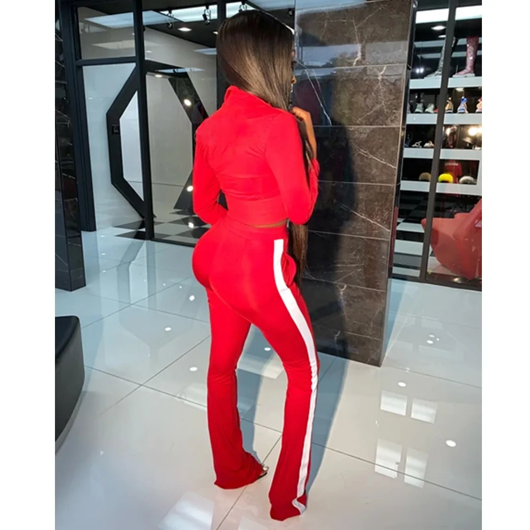 2022 Women Fall Clothing Zip Top Sports Jogger Suits Tracksuits Woman Autumn Sweat Pant Set 2 Piece Set