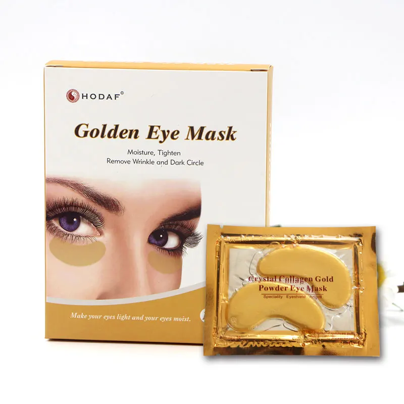 Private Label Moisturizing Whitening Anti-wrinkle Anti-puffiness Collagen Crystal Gold Eye Gel Mask