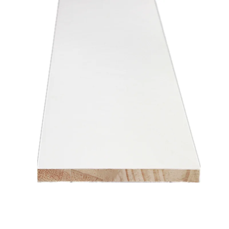 Trim Board 1x12 Gesso Primed Finger Jointed Precoated S4S Mouldings Radiata Pine Wood White Modern Home Office 3M or Customized