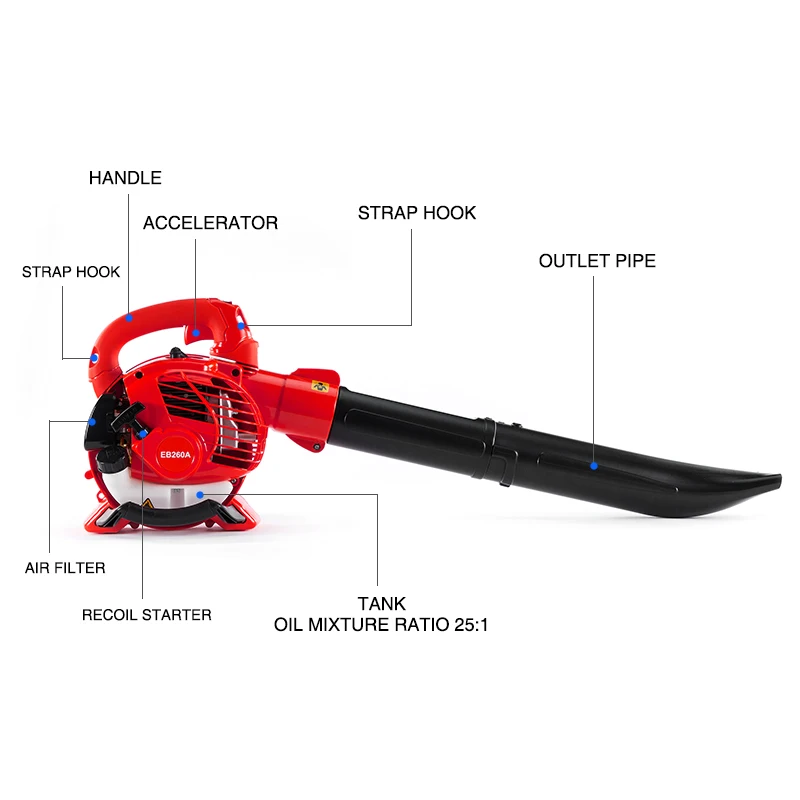 Bison gasoline leaf blower 25.4cc 750W mini handheld petrol garden remote control heavy duty snow blower