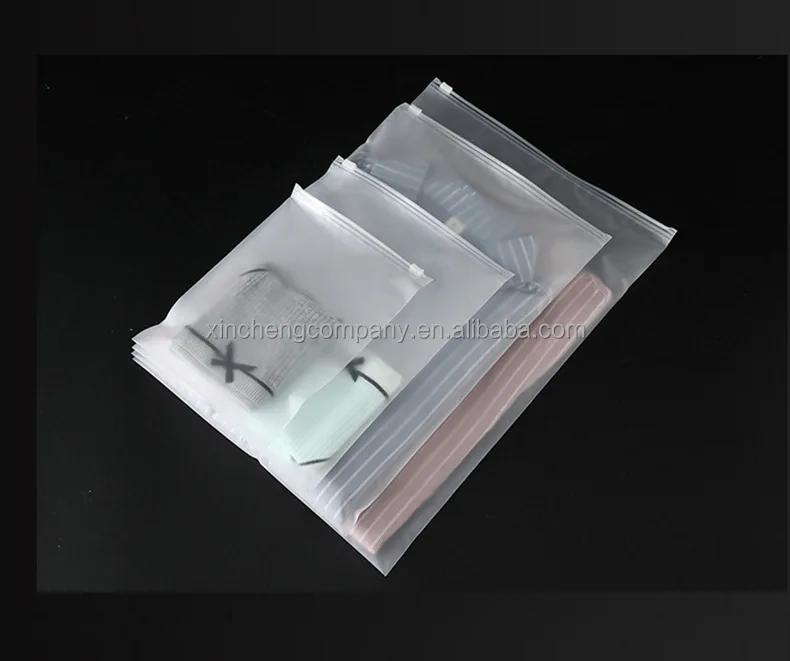 Custom frosted zipper bag waterproof colors zipper bag packaging frosted zipper bag with green
