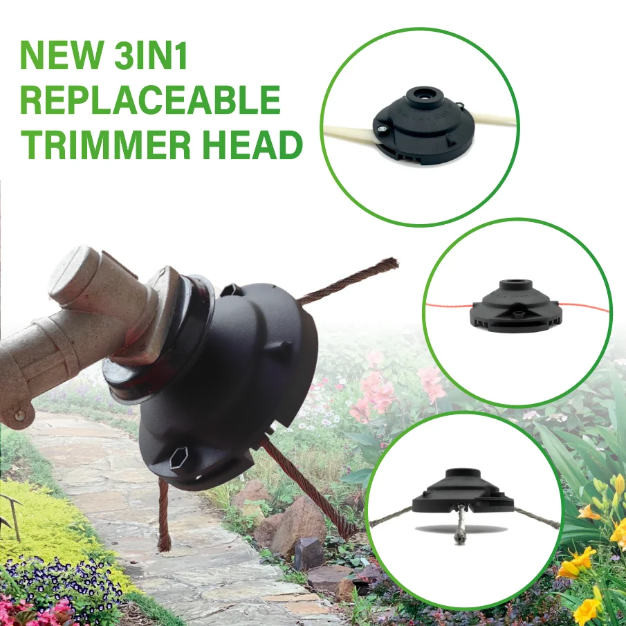 New Product Patent Three In One Replaceable Weeding Brush Garden Tool Weeding Brush