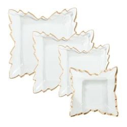 Wedding Event Party Wholesale Glass Dinnerware Sets High-end irregular shape serving dishes plate Western Food