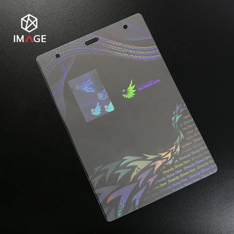 Custom Hologram ID Card Thermal Lamination Pouches with Invisible UV Logo