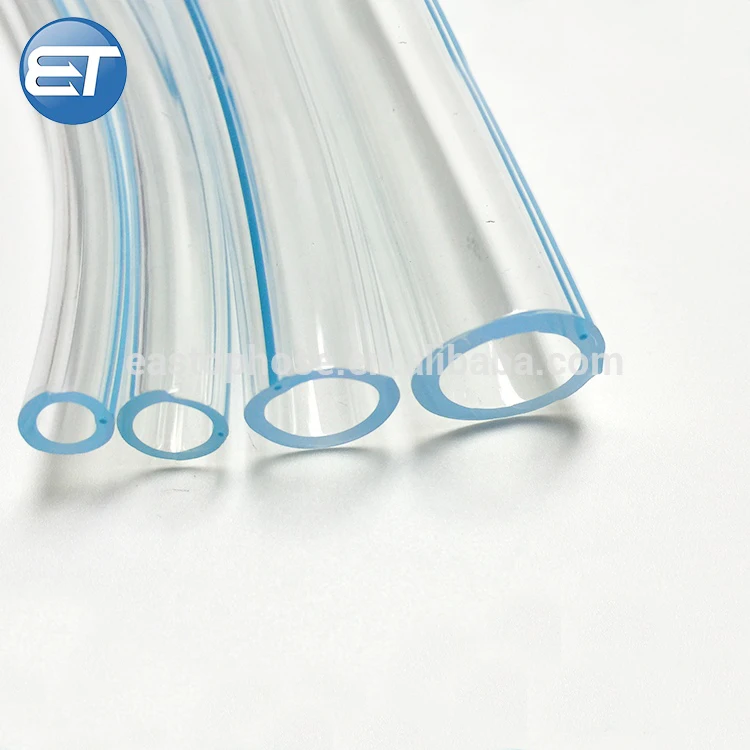 China manufacturer pvc transparent water level clear hose tube, Plastic single layer vinyl tubing unrein-forced 1 2 bar