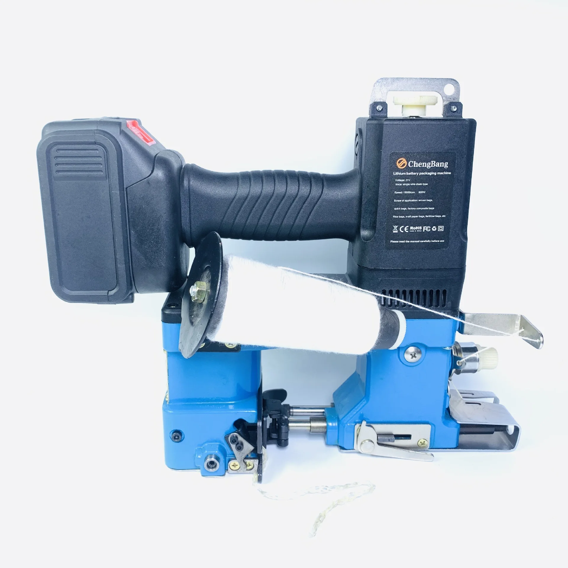 Портативная перезаряжаемая литиевая электрическая швейная машина для закрытия сумок промышленная портативная беспроводная мини-швейная оверлока 21