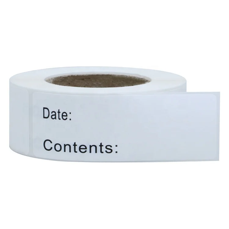 Hybsk Waterproof Food Storage Labels Freezer & Refrigerator Freezer Labels 1 x 3 Inch Label 300 Per Roll