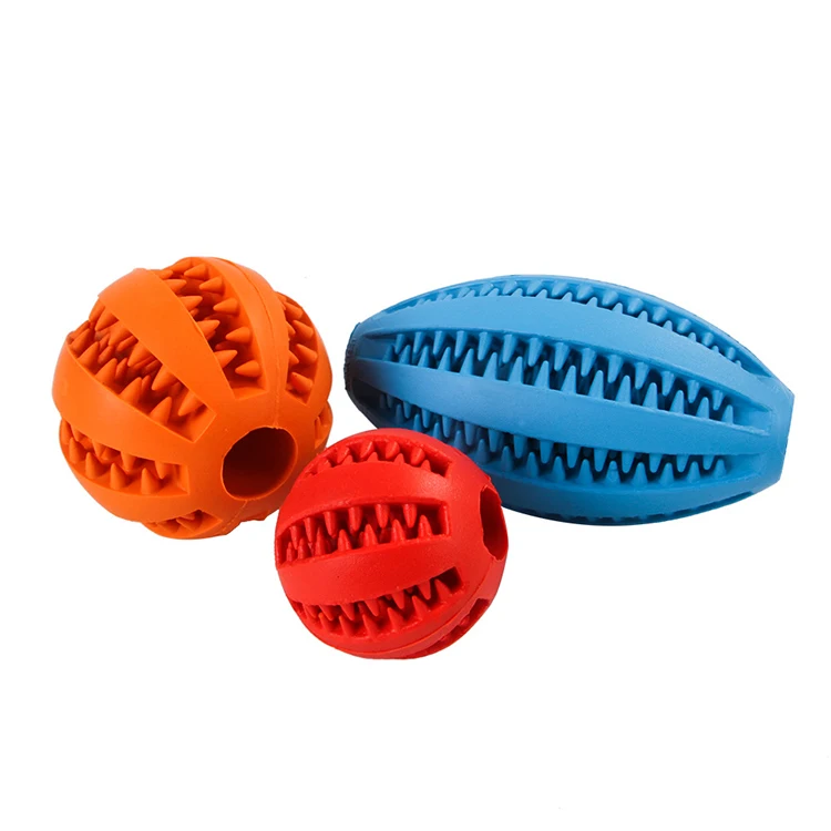Rubber Pet Cleaning Balls Toys Ball Tooth Balls Food Interactive Pet Dog Chew Toys