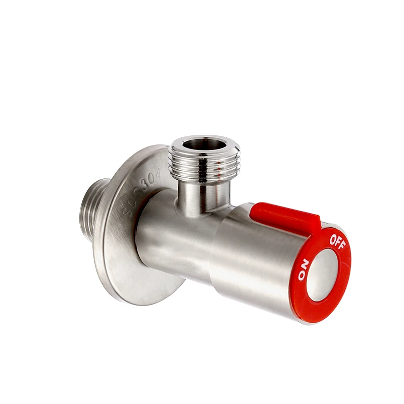 wholesale 304 stainless steel triangle valve wash bathroom basin angle valve for toilet