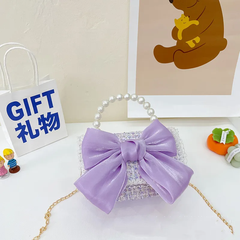 Wholesale 2024 fashion little girls elegance shoulder crossbody chain bag children kids purses handbags