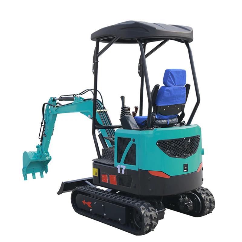 Home Use Towable Backhoe Kubota Engine Excavator Mini 1.7ton 2 Ton Mini Excavator Mower for Side Swing Function