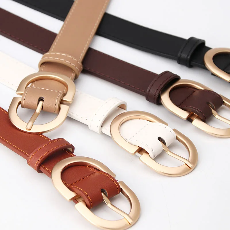 Ms. Belt Female Simple Hundred Take Jeans Belt Korean Version Of The Casual Metal Buckle Student Belt Women