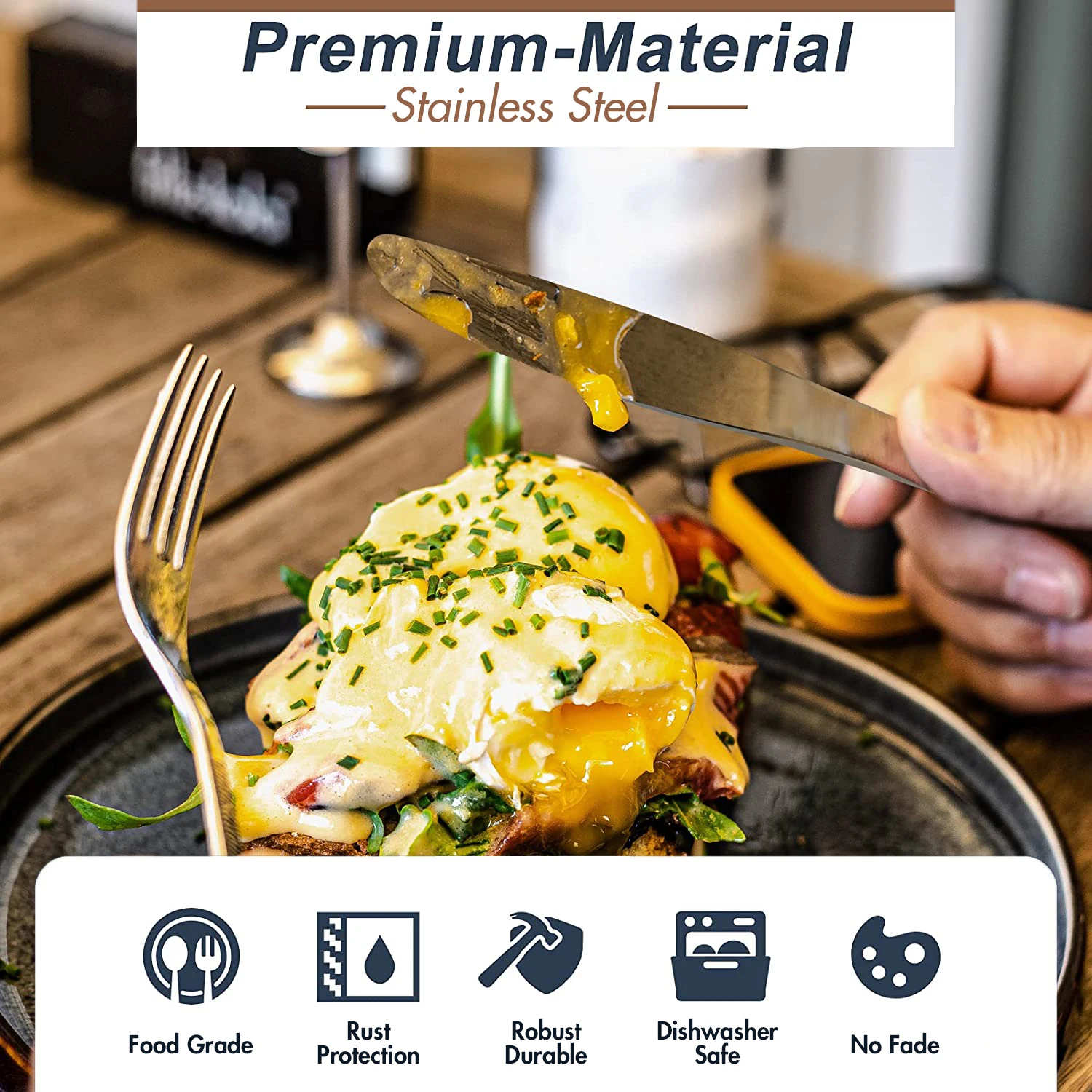 Custom Stainless Steel Traditional Cutlery Sets Wedding Silverware Weddings Tableware Travel Silver Flatware Set