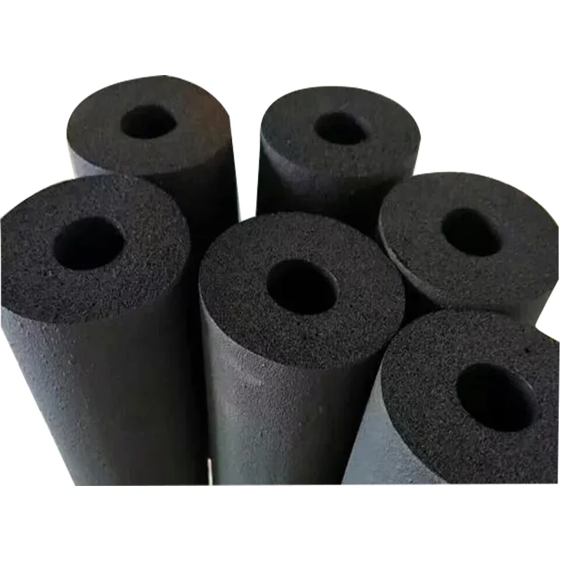Good quality nbr fireproof thermal pvc pipe insulation foam air conditioner and refrigerator tube black rubber foam insulation