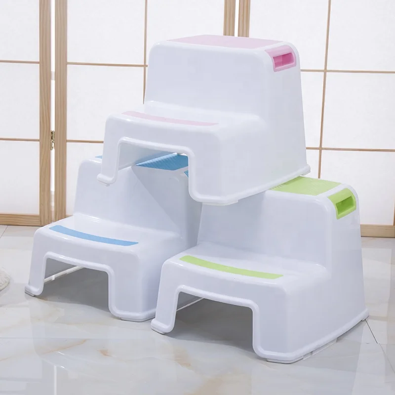 TODDLER DUAL HEIGHT PLASTIC KIDS STEP STOOL FOR POTTY TRAINING