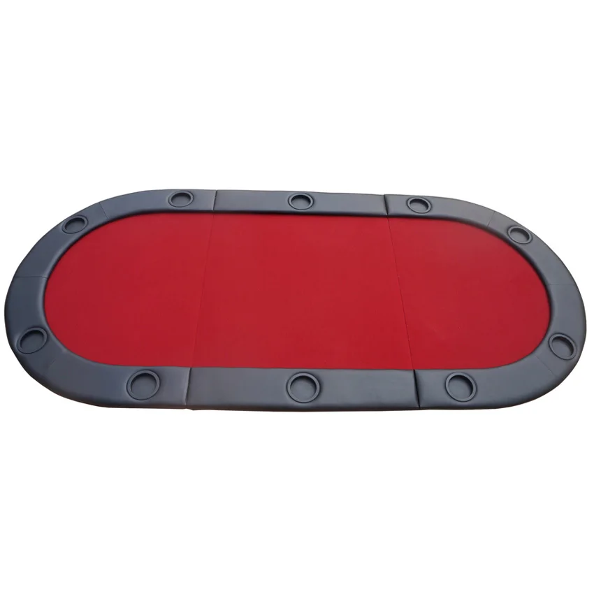 YUANHE 3 складной Овальный мягкий Техасский Холдем Складной Игровой покер Настольный Топ