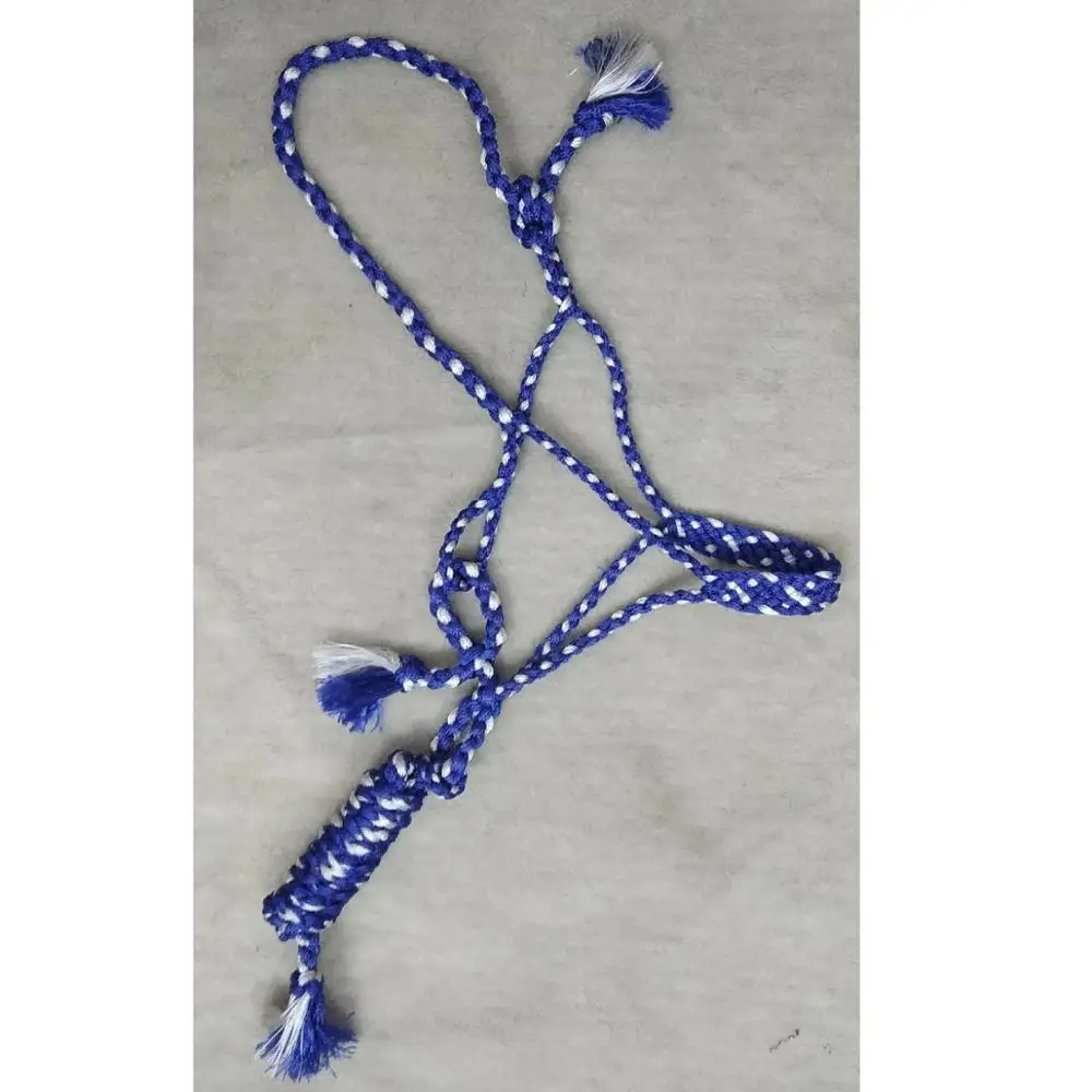 Mule Tape Braided Rope Halter with 3 meter lead - Rope Halter - Lead rope