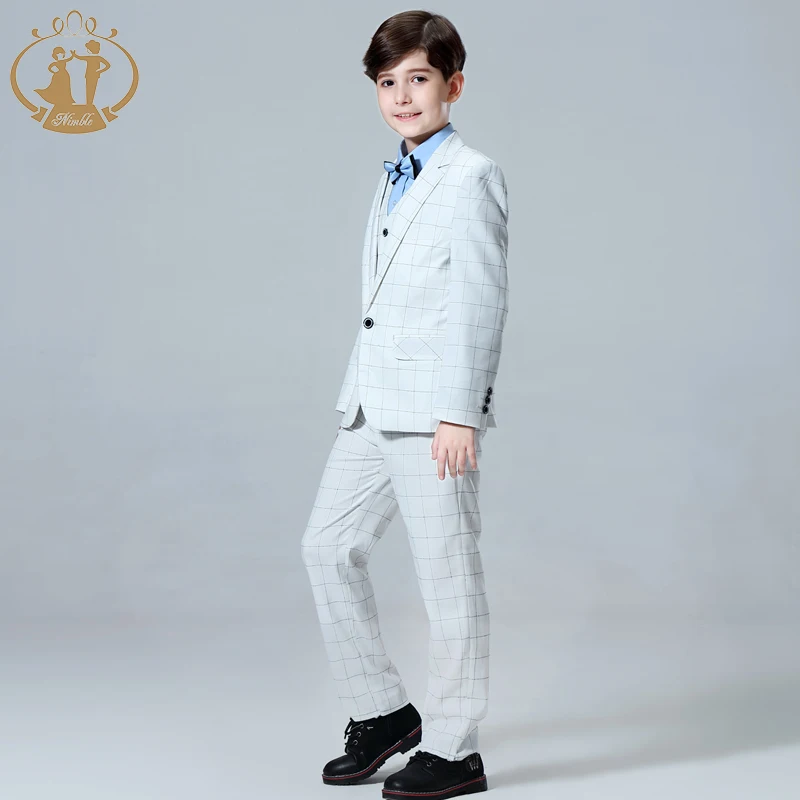 2021 3 Pieces Suits Boys Formal Wedding Tuxedo Corduroy