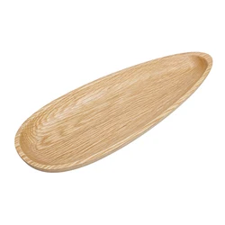 The snack tray of melon seed shaped white oak fruit plate is coated with food grade environment-friendly silicone coating