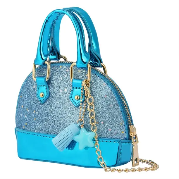 Y2K Tops Matching Glitter Shell Handbag Purse Princess Small Crossbody Dome Fashion Purse for Little Girls Women