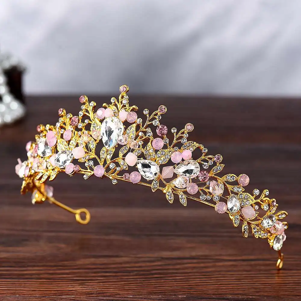 Wedding Tiara for Bride Fairytale Princess Crown for Women Girls Bridal Pageant Tiara Headband Rhinestone Prom Party Hats