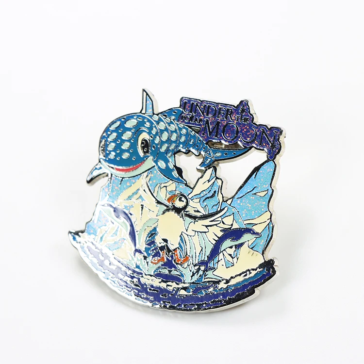 High quality theme park custom souvenir gifts soft hard enamel pins metal logo badge
