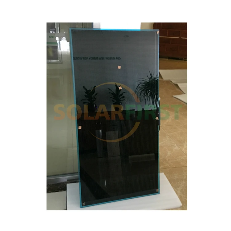 High Quality Red Blue Green Color 10W 100W Transparent Thin Film Solar Panel