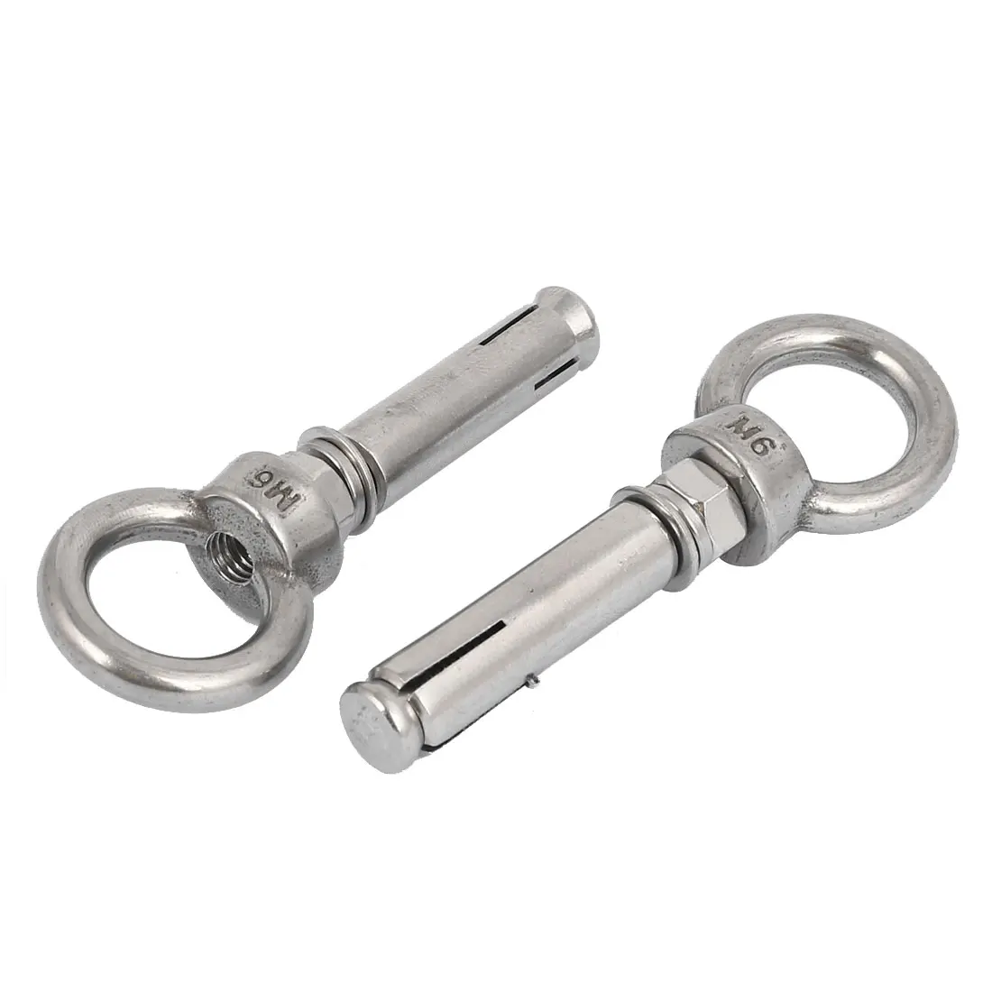 2pcs M6x50mm 304 Stainless Steel Expansion Screw Closed Hook Anchor Bolt
