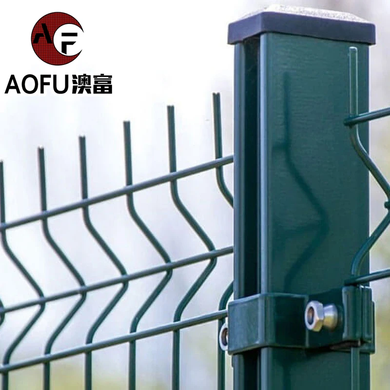 Welded Wire Mesh Panel Decorative Garden Curve 3D Fence For Houses cheap pvc coated metal High Quality