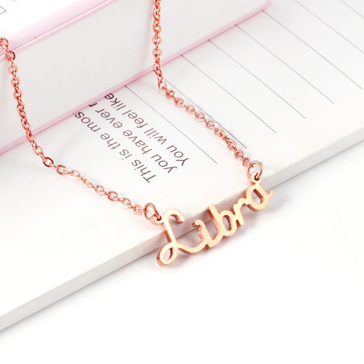Chain Necklace Personalized Name Necklaces For Women and Men Stainless Steel Chain Custom Letter Necklace For Women Gift
