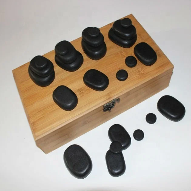 
Natural Hand-polished SPA Volcanic Stone Massage shiatsu neck massage cushion 