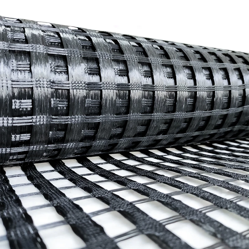 100kn fiberglass geogrid manufacturer PP geocomposite geogrid polyester geogrid 600kn for Road Railway Construction