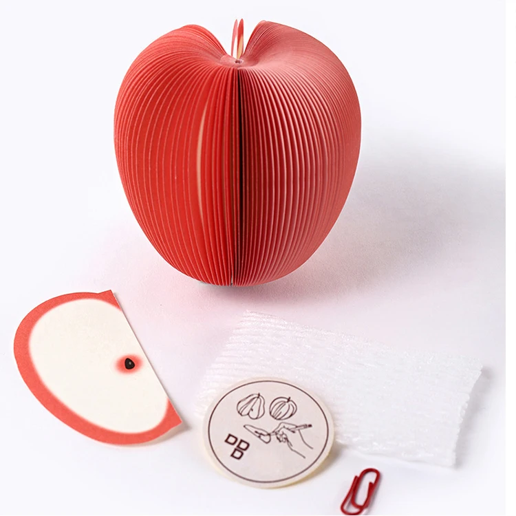 Custom sticky note pad Stationery Die Cut Fashion Adhesive Sticky Notes with fruit shape