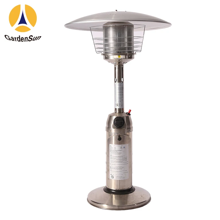 China Manufactory ip65 stainless steel table top umbrella patio heater portable lp gas patio heater