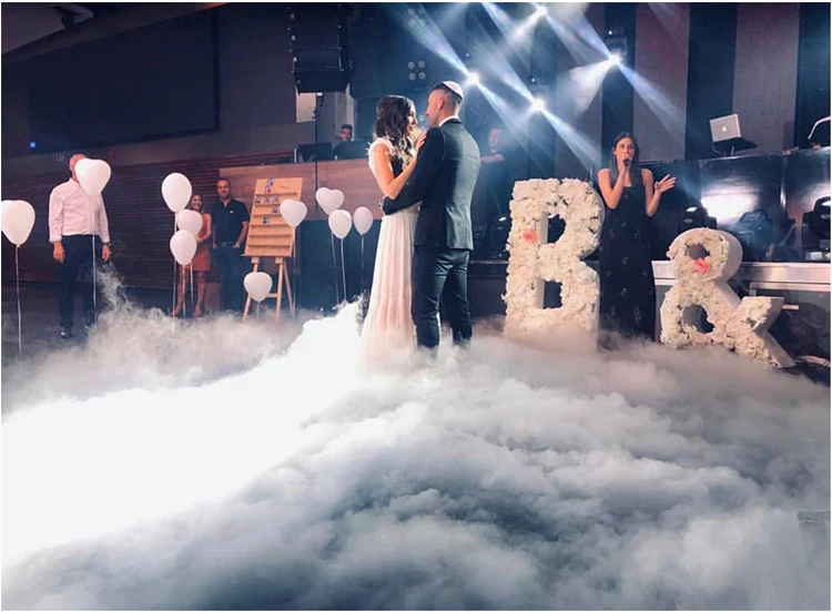 Dry ice machine with dmx Double Head water Low Lying smoke Machine in Wedding water low fog Machine