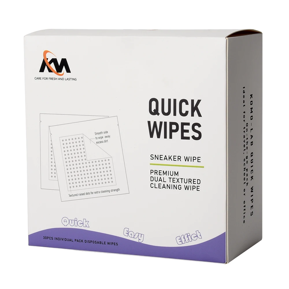 KM Portable Disposable Wet-Wipes For Shoes Sneakers Cleaning 30pcs Single Pack-Wipes