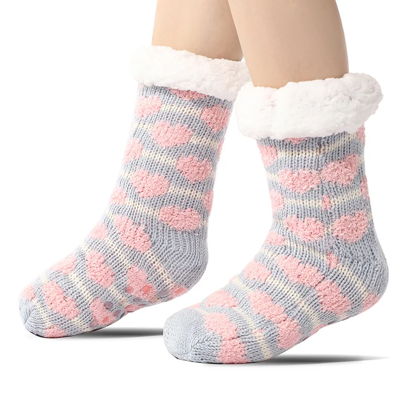High Quality Winter Cozy Warm Fluffy Slipper Sock Indoor Anti Slip Christmas Fuzzy Sock