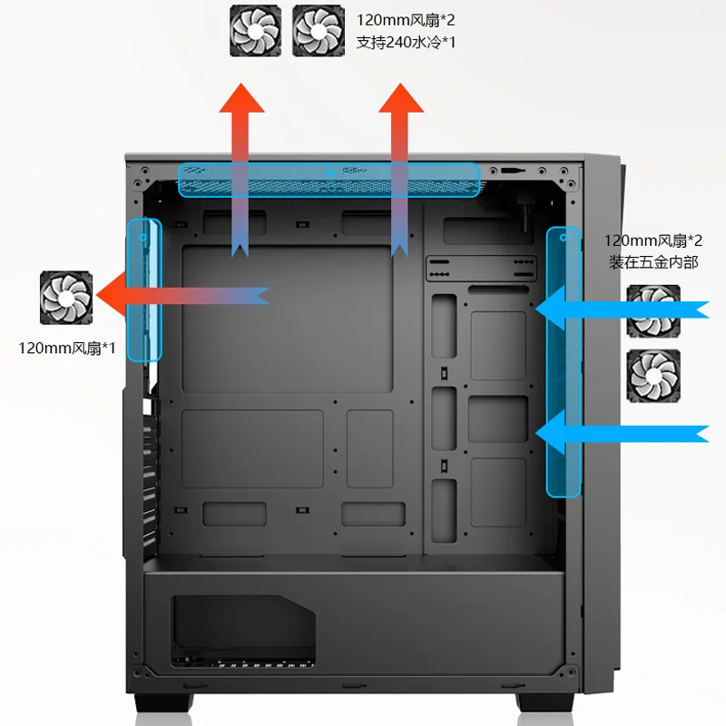 Most Popular High Quality PC Gaming ATX Computer Case  & Towers Cabinet  Pc Casefor Gaming Super Gaming Computer