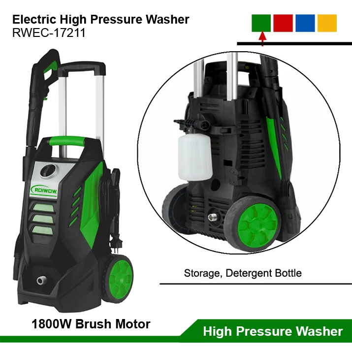 1800W Portable Electric Power Car Wash Machine Small Auto Cleaning High Pressure Surface Cold Water Pump Jet Car Washing Machine