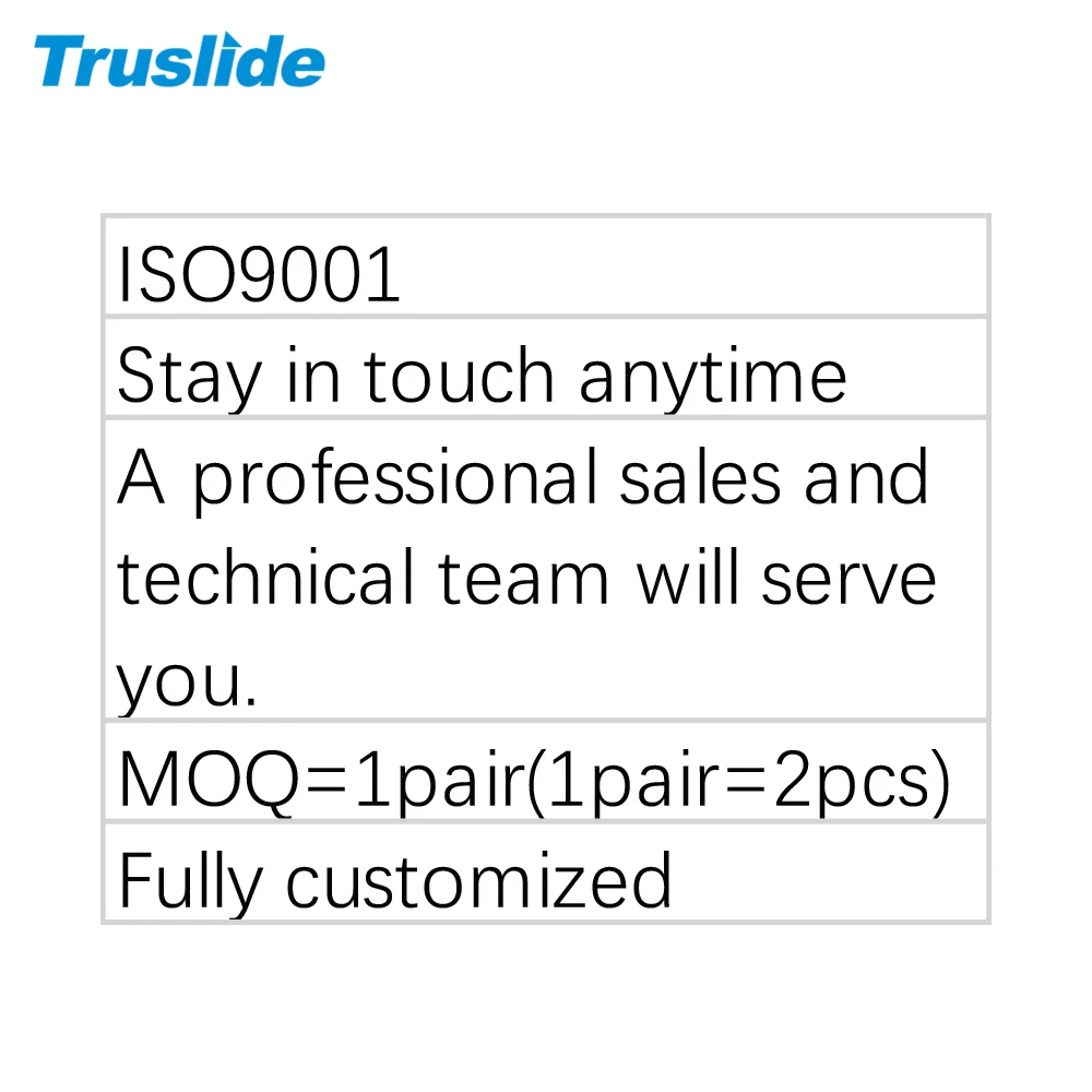 Truslide high quality full extension ball bearing slide aluminum alloy telescopic drawer slide rail